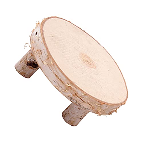 GLSTOY 1 Stück Holz Scheibentisch Unlackierter Holztisch Massivholz Ornament Kerzenhalter von GLSTOY