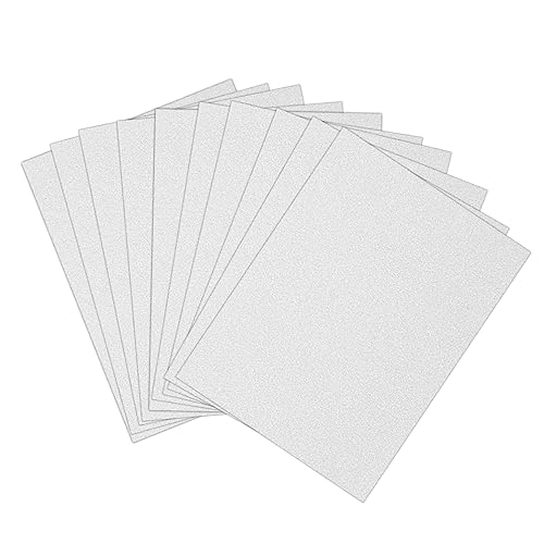 GLSTOY 10 Stück A4 Glitzer Karton Silber Funkelndes Bastelpapier Für DIY Projekte Scrapbooking Kartenbasteln Und Kreatives Kunsthandwerk Ideal Für Glänzende Akzente Und von GLSTOY