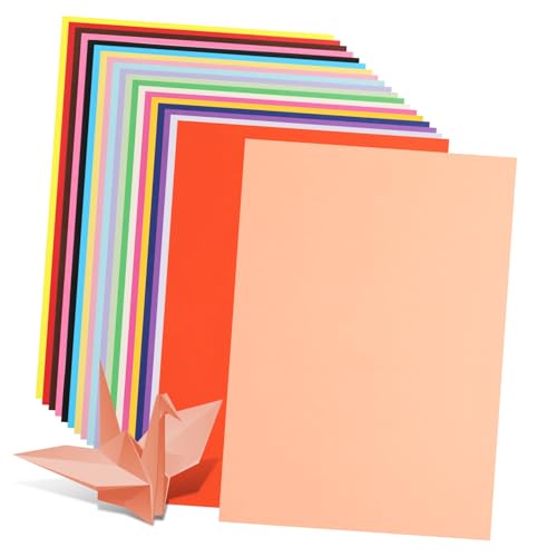 GLSTOY 100 Blatt Origami Farbiges Baupapier Pastellfarbenes Kartonpapier Farbiger Karton Kartenvorrat Bunter Karton Farbiges Papier Farbiges Kartonpapier Pastellpapier Zum Basteln von GLSTOY