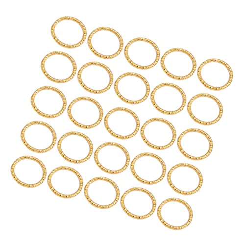 GLSTOY 100 Stück Schmuckzubehör Set Goldene Präge Biegeringe Gedrehte Schleifenringe Und Verbindungsringe Für DIY Schmuckherstellung Und Perlenarmband Basteln von GLSTOY