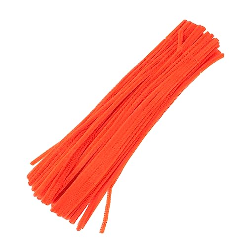 GLSTOY 100 Stück üschstäbe Für Kinder Flexible Bastelelemente Orange Für Handgemachte Kunst DIY Projekte Und Frühe Bildung Ideal Für Kindergeburtstag Und Bastelsets von GLSTOY