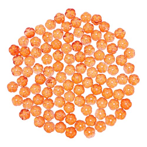 GLSTOY 100 Stücke Lose Kürbisform Perlen Kreative Perlen Für Schmuck Make (orange) von GLSTOY