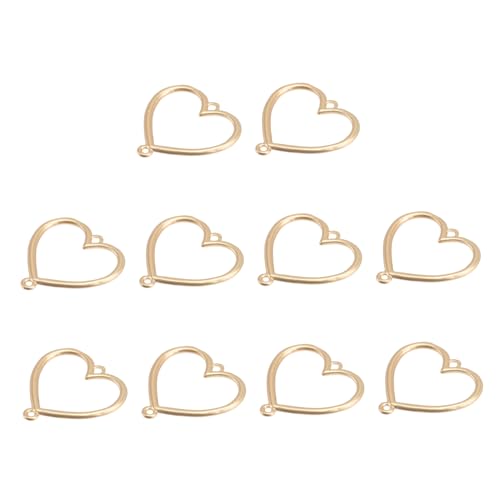 GLSTOY 10pcs Leges DIY Juwelry Accessoires Zartes Liebesherd Diy-material (golden) von GLSTOY