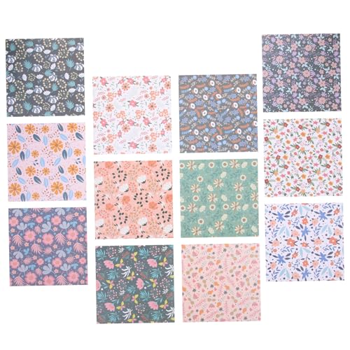 GLSTOY 12 Blatt Materialpapier Hintergrundpapier Dekoratives Papier Sammelalbum DIY Papier Scrapbooking Papier Scrapbooking Materialien Journaling Zubehör Doppel Offset Papier von GLSTOY