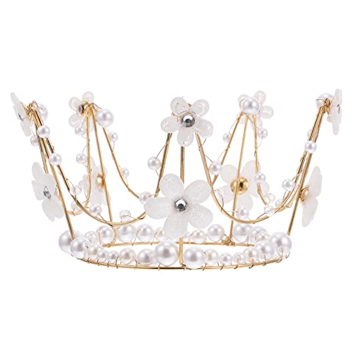 GLSTOY 1pc Perle Crown Kopfschmuck Kuchen Dekoration Kuchen Topper Geburtstagsparty Supply von GLSTOY