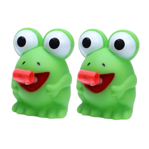 GLSTOY 2 Stück Frosch Sound Spielzeug Partygeschenk Frosch Spielzeug Stress Tier Spielzeug Stress Spielzeug Druck Spielzeug Neuheit Dehnbares Spielzeug Cartoon Squeeze Tier von GLSTOY