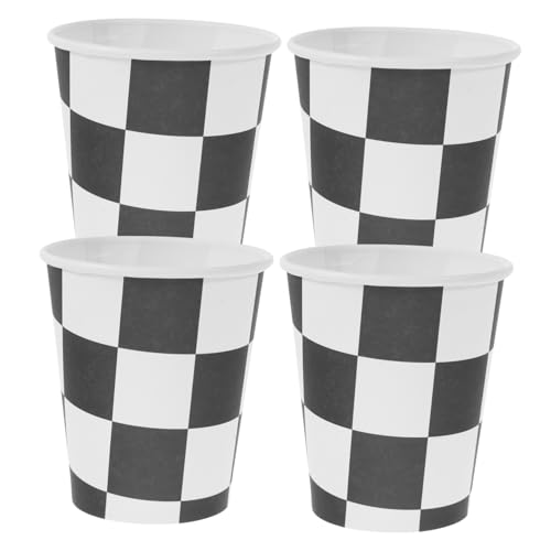 GLSTOY 20 Stück Racing Partybecher Verdickte Pappbecher Wasserbecher Bankett Servierbecher Racing Party Teetassen Praktische Pappbecher Papier Teetassen Racing Party Bankett von GLSTOY