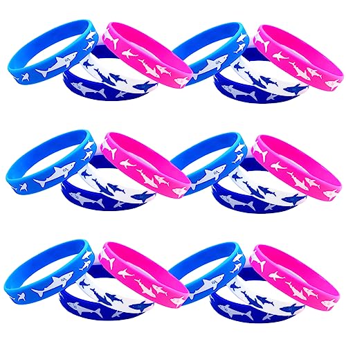 GLSTOY 25st Armband Armbänder Für Kinder Kinderarmbänder Bulk-armbänder Armbänder Hai Partygeschenke Armbänder Für Geburtstagsfeiern Armbänder Für Teenager Kieselgel von GLSTOY