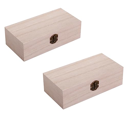 GLSTOY 2Er-Box Holzkasten Mini-Dekor antiker Schmuck Vintage-Schmuck Schmuck-Organizer-Fach kleiner schmuckkästchen storage boxes ringaufbewahrer jewelry box Holzbox Khaki von GLSTOY