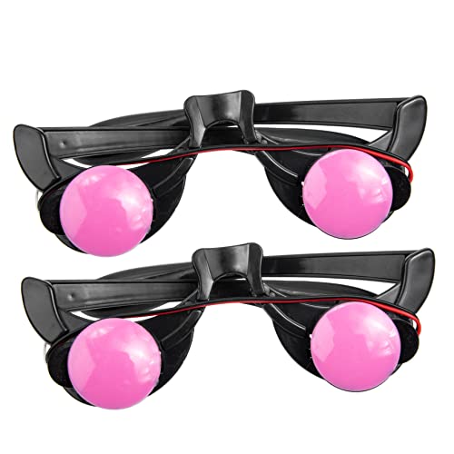 GLSTOY 2St Clown-Brille leuchtende Cosplay-Brille party feier gläser Kostümbrille Brille für halloween brillen leuchtbrille schnapsgläser LED-Brille interessante Partybrille Knopfbatterie von GLSTOY