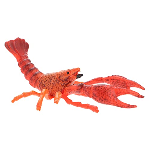 GLSTOY 2st Hummer Modell Spielzeug Fischnetz Wanddekoration Meeresfrüchte-Modell Wassertischspielzeug Mini-dekor Kindergeschenk Hummer-Statue Für Kinder Hummer Figur Plastik Rot von GLSTOY