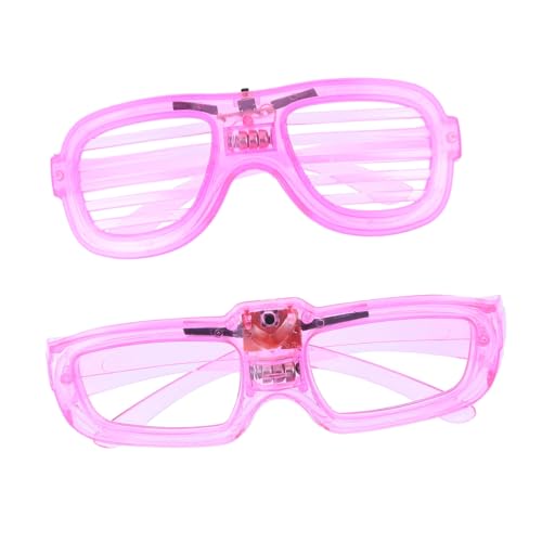 GLSTOY 2st Leuchtende Gläser Schnapsgläser Feiergläser Party Feier Gläser Leuchtende Led-brille Lustige Brille Blinkende Gläser Für Bar Partybrillen Geführte Kreative Brillen Rosy Plastik von GLSTOY