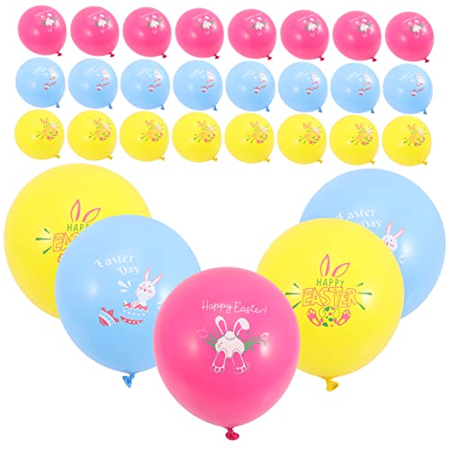 GLSTOY Luftballon Osterballons Aus Latex Bunte Partydekoration Mit Cartoon Motiven Für Ostern Ideal Als Fotorequisiten Für Ihre Osterfeier Und Luftballons Modellierballons von GLSTOY