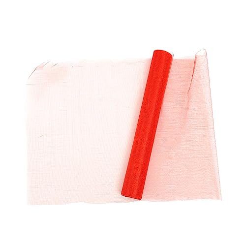 GLSTOY 30M Dekorationsgarn Für Hochzeitsfeiern Rotes Mesh Band Für Treppenhandlauf Blumengestecke Und DIY Dekorationen Breite Ideal Für Hochzeit Party Und Zeremonien von GLSTOY