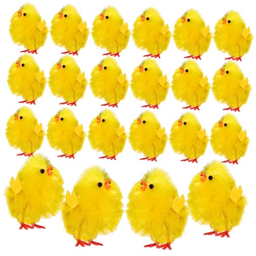 GLSTOY 36 Stk Dekoratives Küken kleine Kükengeschenke kleine Küken-Kuchendekorationen Hahn cute decor easter egg decoration Mini-Osterküken Ostern-Küken- Chemiefaser und Kunststoff von GLSTOY