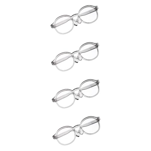 GLSTOY 4 Stück Puppenbrille puppenkleidung Puppen Kleidung Mini-Puppenhauszubehör Mini-Plüschtiere schnapsgläser Sonnenbrille dekorative Brillenrequisiten Puppe verkleiden Sich Brillen von GLSTOY