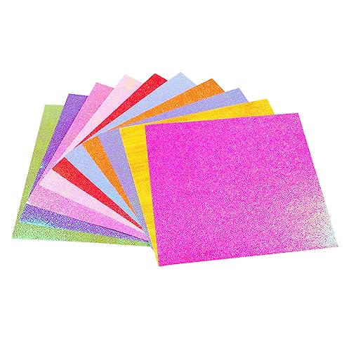 GLSTOY 400 Stück Handgemachtes Papier Glänzendes Faltpapier DIY Schimmerpapier Bastelpapier Perlglanzpapier von GLSTOY