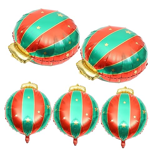 GLSTOY 5St Weihnachtsballondekoration Weihnachtsballons Weihnachtssüßigkeitsballons weihnachtsbaumdeko weihnachtsbäume geschmückt Partyzubehör Party-Ballon-Dekor Aluminiumfolie von GLSTOY