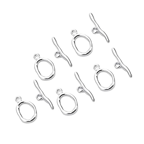 GLSTOY 5er Set DIY Armband Halsketten Zubehör Metallschmuckschnallen Abnormer Form Kupferbeschichtet Neuartige Verbindungsschnallen Für Die Schmuckherstellung Silberfarben von GLSTOY