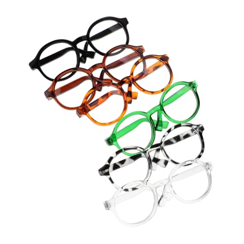 GLSTOY 6St Puppenbrille Puppenmode Miniaturbrillen Puppenaccessoire Puppenverschönerung Kostümzubehör für Minipuppen Puppe Verkleidet Brille dekorative Glasdekore Puppenzubehör Plastik von GLSTOY