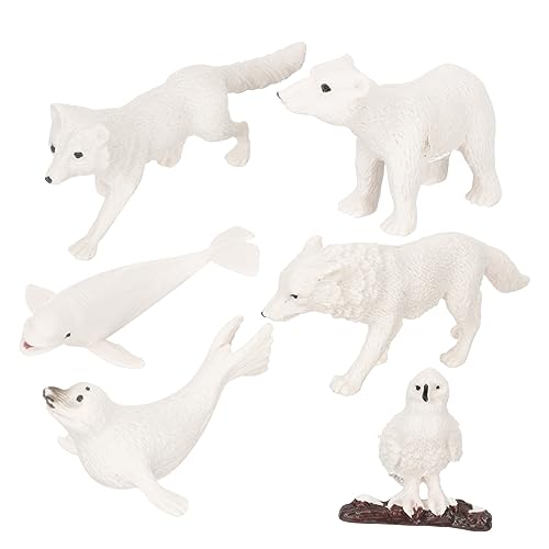 GLSTOY 6St Tiermodelle für den Winter Spielzeugfigur Tierfiguren Miniaturen kindergeburtstags mitgebsel zabawki stymulujące rozwój kleines Kinderspielzeug lebendiges Kinderspielzeug Abs von GLSTOY