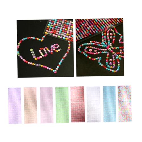 GLSTOY 8 Stück 6 Mm Bunte Acryl Strassperlen Set Kristallhafte Schmuckperlen Für DIY Handwerk Scrapbooking Und Armbänder Pastellfarben Ideal Für Kreative Bastelprojekte von GLSTOY