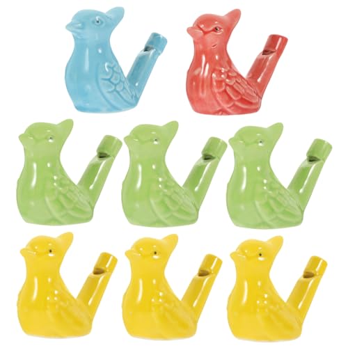 GLSTOY 8 Stück Farbige Pfeifenspielzeuge Partypfeifen Spielzeuge Für Kinder Keramikpfeifen Tragbare Kleine Pfeifen Cartoon Pfeifen Bezaubernde Pfeifenspielzeuge von GLSTOY