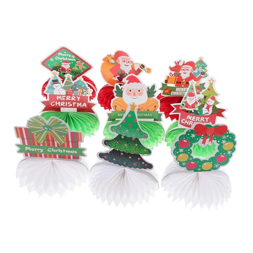 GLSTOY 9 Teiliges Weihnachts Honigwaben Tischornament Für Festliche Tischdekoration Papiermittelstücke Für Weihnachten Dekorative Tischaccessoires Für Partys Und Feiertage von GLSTOY