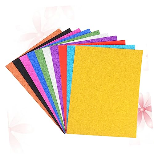 GLSTOY A4 Glitzerpapier Bunt Selbstklebend Bastelpapier Für DIY Bastelbedarf Mit Rückseitigem Kleber Für Papierkunst Und Dekoration von GLSTOY