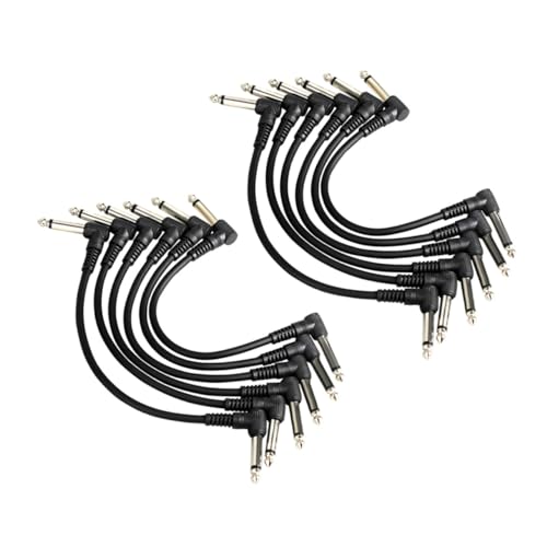 GLSTOY 12er Set Gitarren Audio Kabel Effektgeräte Verbindungskabel Für Musikinstrumente Klinkenpatchkabel Für E Gitarre Und E Bass von GLSTOY