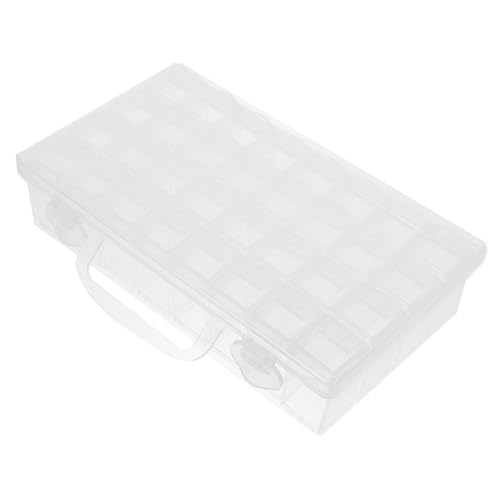 GLSTOY Große 32 Fächer Perlen Für DIY Schmuck Transparenter Wiederverwendbar Organizer Für Bastelmaterialien Und Lose Perlen Praktische Sortierbox Mit von GLSTOY