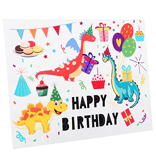 GLSTOY Girlande Happy Birthday Kinder Hintergrund Wanddeko Kindergeburtstag Cartoon Poster Für Geburtstagspartys Wasserfest Üße Wanddekoration Für Kinderzimmer Und Feiern Geburtstag Kinder von GLSTOY