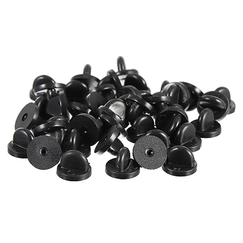 GLSTOY PVC Pin Backs Für Anstecknadeln Ersatz Clips Für Broschen Schwarze Kunststoffverschlussplatten Für Lapel Pins Und Anstecknadeln von GLSTOY