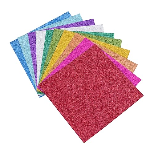 GLSTOY Selbstklebendes Glitzerpapier Set Bunten Farben Bastelpapier Für Kreative Projekte Dekoration Und Kunstblütenköpfe Hochwertiger Glitterkarton Zum Basteln Und von GLSTOY