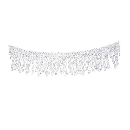 GLSTOY Stoffzubehör Zutaten für Pom Pom Kleidung trimmen weißes Dekor hochzeitskleider brautkleid weiße Vorhänge Vorhang Kleidungsflicken nähen Charm-Stoff-Patch Jahrgang schmücken Bommel von GLSTOY