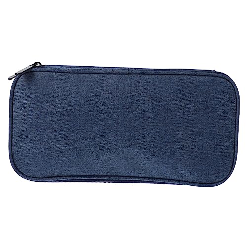 GLSTOY Stricknadeltasche Aus 600D Oxford Stoff Häkelnadeln Organizer Mit Reißverschluss Praktische Aufbewahrungstasche Für Strickzubehör Dunkelblaue Farbe Ideal Für Unterwegs von GLSTOY