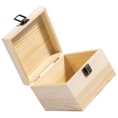 GLSTOY Unlackierte Holzaufbewahrungsbox Für DIY Malen Schmuckbox Perfekt Für Kunstprojekte Und Erinnerungen Kleine Handwerkliche Holzbox Ohne Deckel von GLSTOY