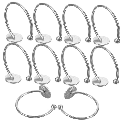 GLSTOY Verstellbare Ringrohlinge Aus Edelstahl Blanke Ringe Für Die Schmuckherstellung Finger Rings Accessories Für DIY Projekte Metallring Blanks Ideal Für Inlays von GLSTOY