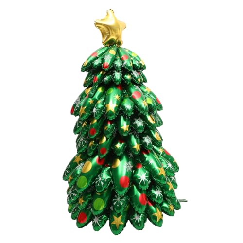 GLSTOY Weihnachtsfeiertagsbäume Weihnachtsdekorationen Aufblasbare Ballons Für Den Weihnachtsbaum Weihnachtsparty-dekoration Weihnachtsfeier Bäume Dekorativer Baum Aluminiumfolie Green von GLSTOY