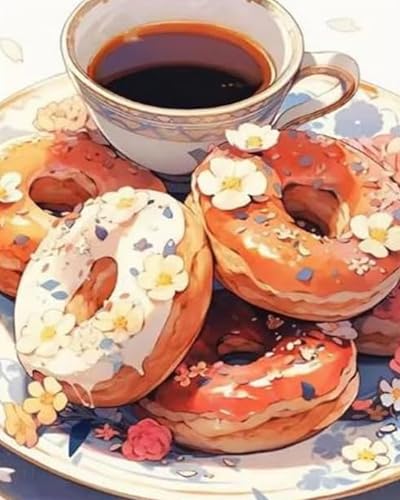 GLTEYACO Kreuzstich Vorgedruckt Set Donuts zum Nachmittagstee 11CT Kreuzstich Stickpackungen DIY Stickbilder für Anfänger Home Decor-40x50 cm GLTEYACO Kreuzstich Vorgedruckt Set Donuts zum Nachmittagstee 11CT Kreuzstich Stickpackungen DIY Stickbilder für Anfänger Home Decor-40x50 cm von GLTEYACO