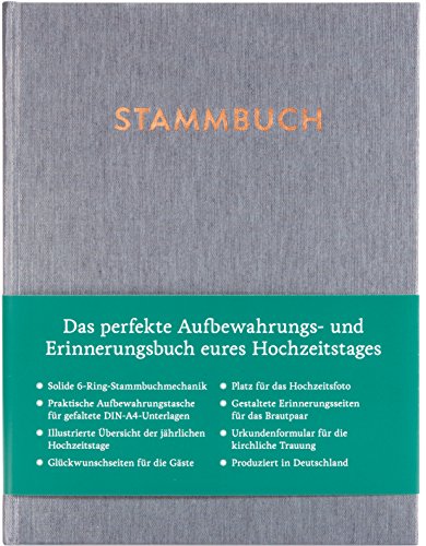 GLÜCK & SEGEN ALLES MIT LIEBE Modernes Stammbuch der Familie A5, Familienstammbuch (glänzend, Silbergrau) von GLÜCK & SEGEN ALLES MIT LIEBE