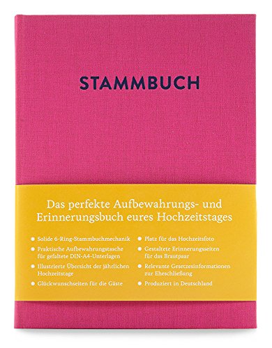 GLÜCK & SEGEN ALLES MIT LIEBE Modernes Stammbuch der Familie A5, Familienstammbuch Paul (Purpurpink) von GLÜCK & SEGEN ALLES MIT LIEBE