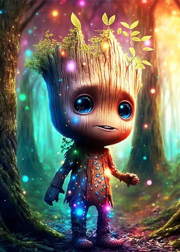 GLXPOG Groot Diamond Painting Erwachsene, 5D Cartoon Diamant Painting Bilder Erwachsene, DIY Diamanten Malerei Stickerei Set Kreuzstich Handgemachte Geschenke Home Wand Dekor 30x40cm von GLXPOG