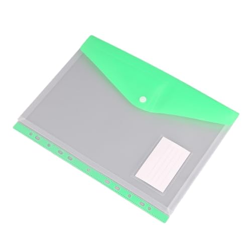 GLigeT Aktenordner Mehrzweck-transparente Dokumentenaufbewahrung, gefrostete Tasche, Aktentasche, Papierbeutel, Ordner for Büro und Zuhause Ringhefter(Green) von GLigeT