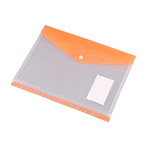 GLigeT Aktenordner Mehrzweck-transparente Dokumentenaufbewahrung, gefrostete Tasche, Aktentasche, Papierbeutel, Ordner for Büro und Zuhause Ringhefter(Orange) von GLigeT