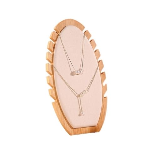 GLigeT Schmuckhalter Kreative Halskette Display Rack Anhänger Display Board Schmuck Schmuck Zähler Ornamente Requisiten Große Kapazität Schmuck Racks Ohrringhalter Ketten Ständer(Beige) von GLigeT