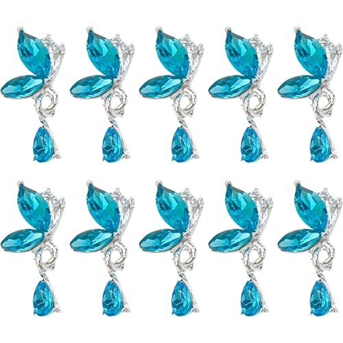 10x/Pack Schmetterling Anhänger Nägel Kunst Charme Schmetterling Flügel Dangle Nägel Charme Maniküre Lieferungen Nägel Kunstdekorationen von GMBYLBY