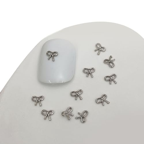 20 Stück 3D Metall Nagelanhänger Mit Schleife Nageldekorationen Nagelkunst Zubehör Für Auffällige Looks von GMBYLBY