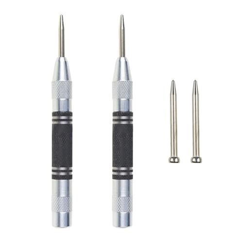 2pcs Automatische Mittelstanzstahl Federgeladen Geladenes Mittelloch Stanze Einstellbare Federmarkierungswerkzeuge Für Holzglas 2pcs Automatische Mittelstanzstahl Federgeladen Geladenes Mittelloch Stanze Einstellbare Federmarkierungswerkzeuge Für Holzglas von GMBYLBY