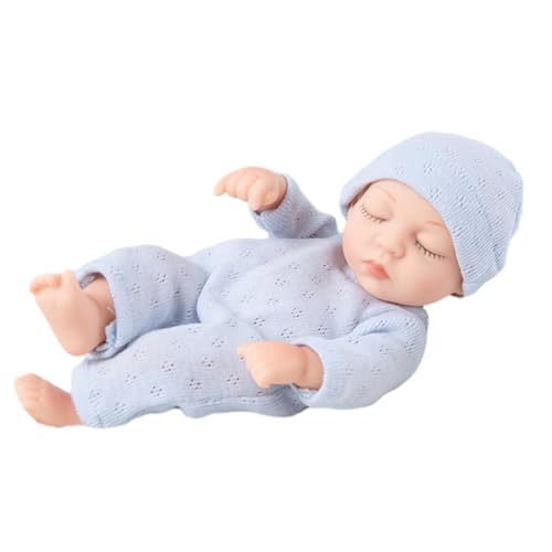 GMBYLBY 7-Zoll Baby Puppen Wiedergeborenes Spielzeug Geburtstagsgeschenk Realistisches Berührendes Kleidung Schließen von GMBYLBY